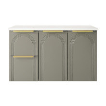 Arco 900mm Wall Hung Single Vanity with Solid Surface Countertop